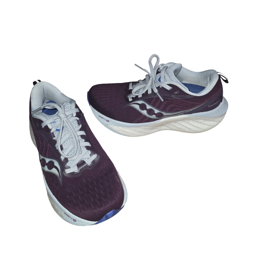 Saucony Triumph 20 Running Shoes Women 7 Purple PWRRUN+ Sneakers S10654-24